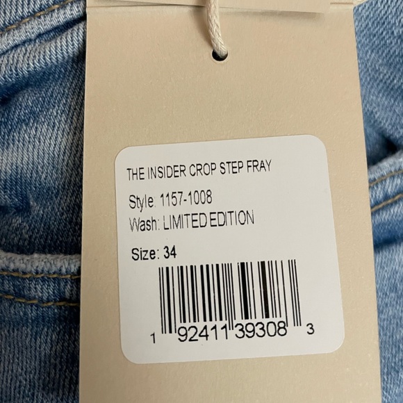 NWT MOTHER jeans Insider Crop Step Frey Limited Edition Wash Size 34 - Picture 12 of 16